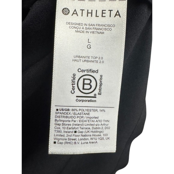 Athleta Urbanite Top 2.0 Black Long Sleeve Button Up Shirt Women's Size L - Picture 7 of 12